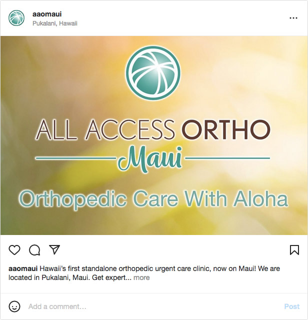 Pukalani Maui All Access Ortho Maui Orthopedic Surgeon